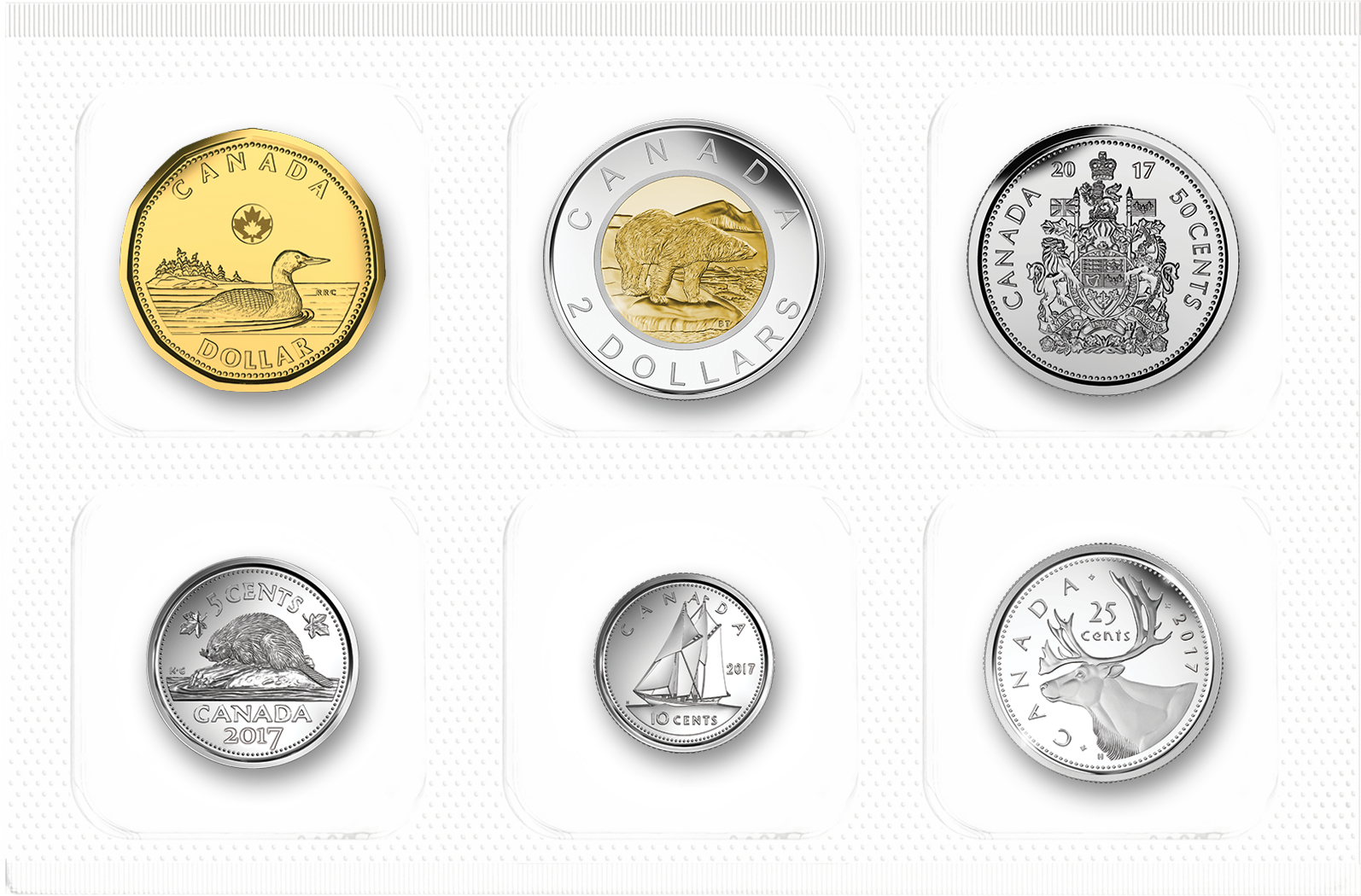 Display of Canadian Coins